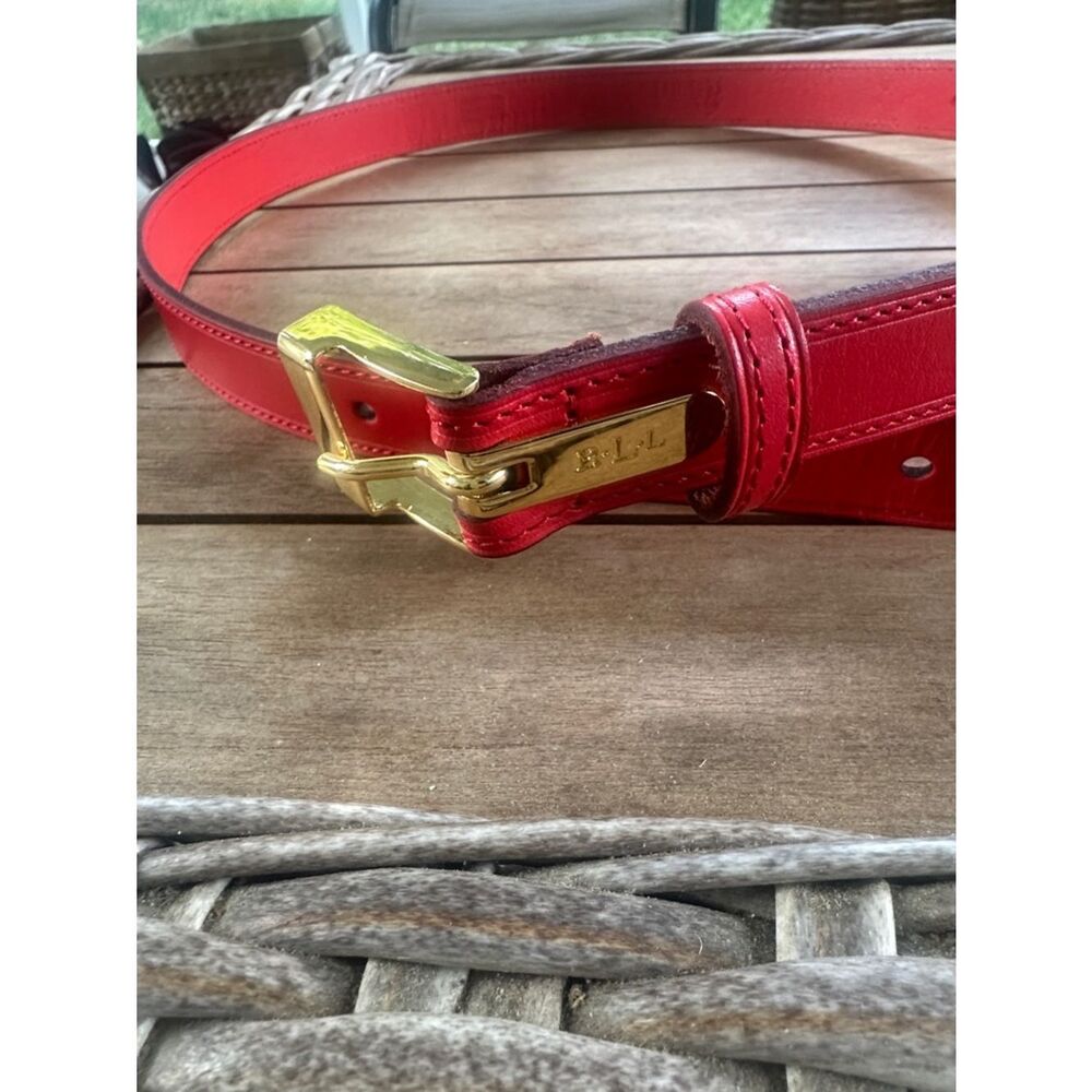 Lauren Ralph Lauren Red Leather Belt L